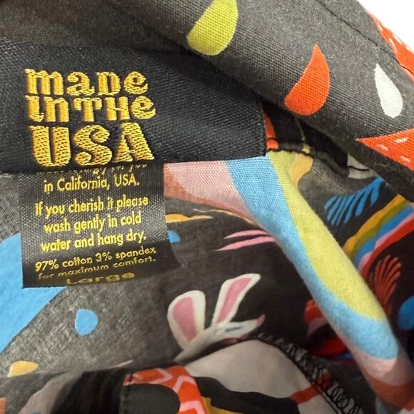 Nooworks Magic Print Jumpsuit Size Large Black Short Sleeves - Picture 7 of 9